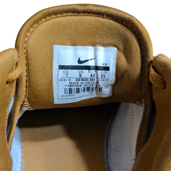 NIKE Roshe G Premium Brown Leather Golf Shoes AA1838 Men's Size 7 - Picture 2 of 10